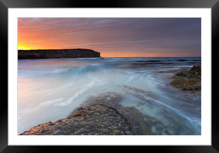 Divided Tides Framed Mounted Print by Mike Dawson