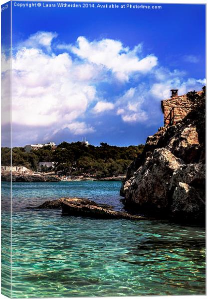 The Majorca Beach House Canvas Print by Laura Witherden