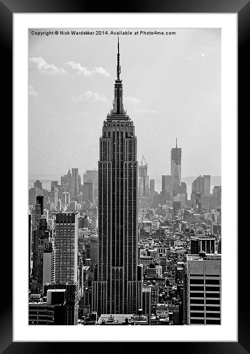  The Empire State Building Framed Mounted Print by Nick Wardekker