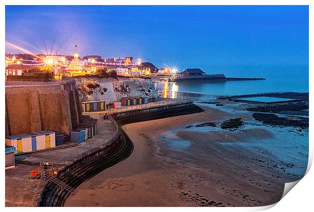   Broadstairs at Twilight.  Print by Ian Hufton