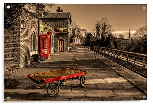  Hadlow Road disused Railway Station Acrylic by Pete Lawless