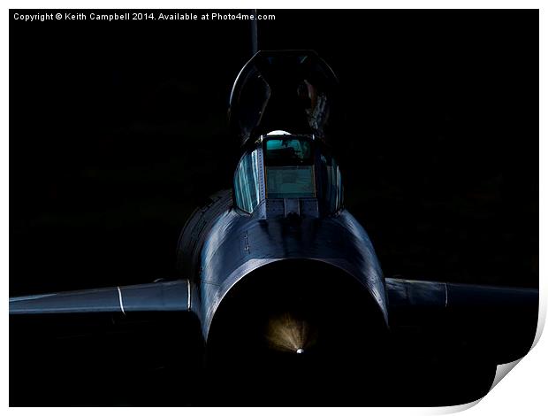 Lightning XR728 Head-on Print by Keith Campbell