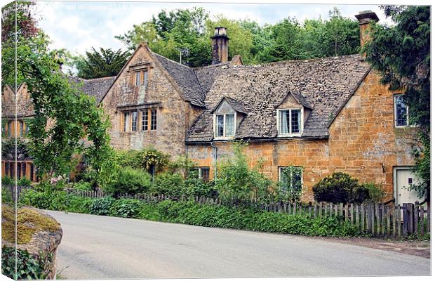  Cottages at Stanway Canvas Print by Paul Williams