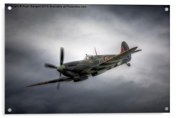  Supermarine Spitfire Mk IX Acrylic by Nigel Bangert