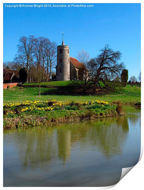  St. Mary's, Aldham, Suffolk Print by Andrew Wright