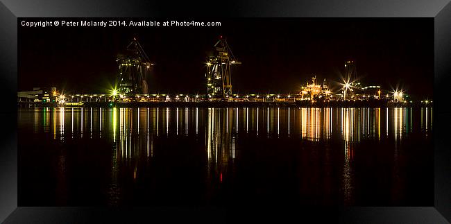 Clydeport reflection  Framed Print by Peter Mclardy