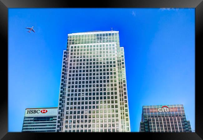 Canary Wharf London Framed Print by David Pyatt