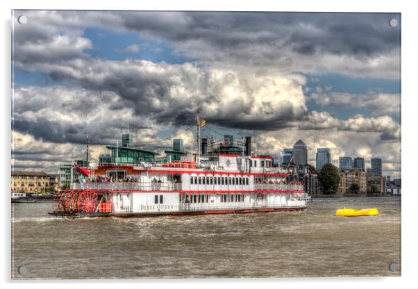  The Dixie Queen Paddle Steamer Acrylic by David Pyatt