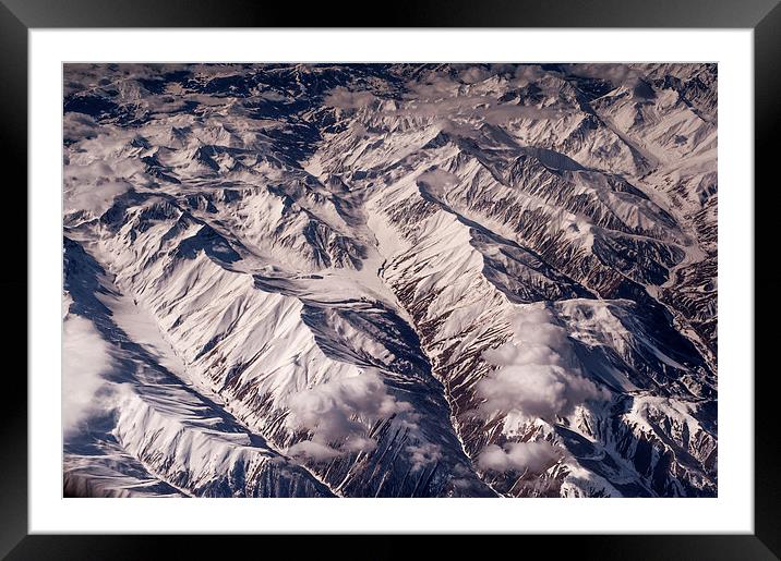  Aerial View of The Mountains  Framed Mounted Print by Jenny Rainbow