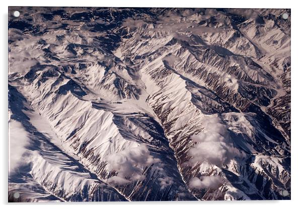  Aerial View of The Mountains  Acrylic by Jenny Rainbow