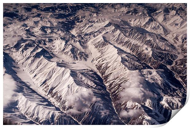  Aerial View of The Mountains  Print by Jenny Rainbow