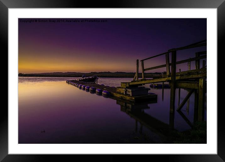  Dawn Colours Framed Mounted Print by Simon Gray