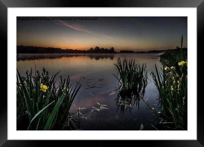  Misty Dawn Framed Mounted Print by Simon Gray