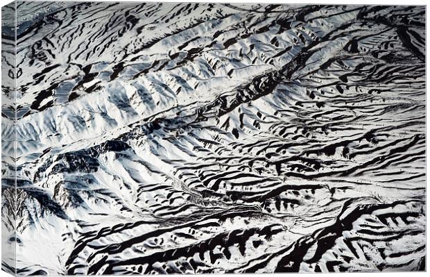  Mountains Patterns. Aerial View   Canvas Print by Jenny Rainbow