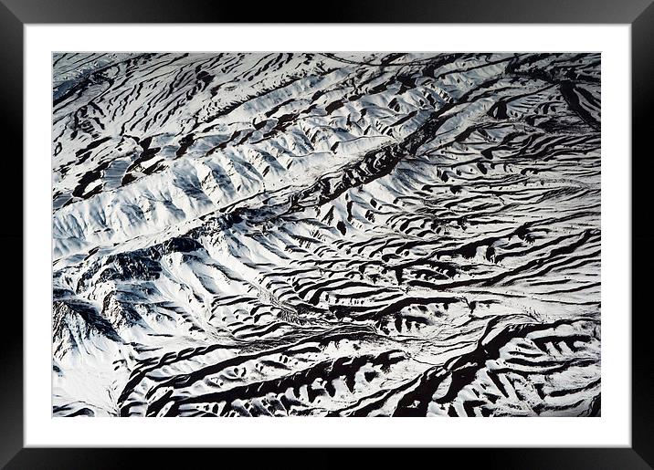  Mountains Patterns. Aerial View   Framed Mounted Print by Jenny Rainbow