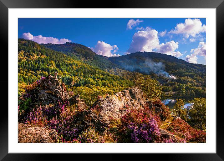  Overview of the Loch Achray  Framed Mounted Print by Jenny Rainbow