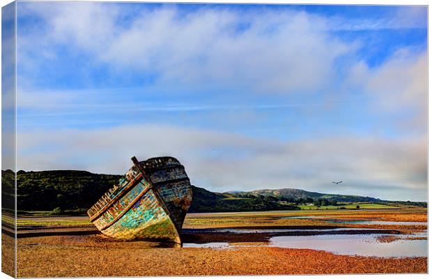  Boat Wreck, Dulas Bay, Anglesey Canvas Print by Mal Bray