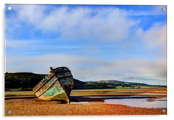  Boat Wreck, Dulas Bay, Anglesey Acrylic by Mal Bray