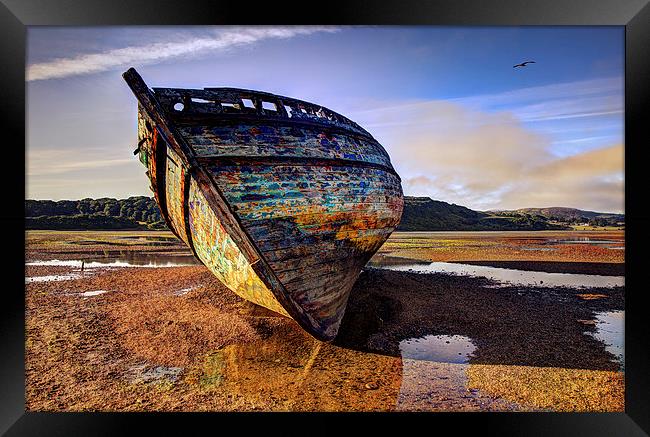  Boat Wreck, Dulas Bay, Anglesey Framed Print by Mal Bray