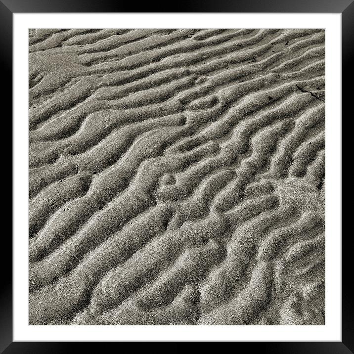  monochrome beach Framed Mounted Print by Heather Newton
