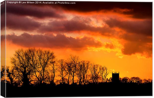  Barrow upon Humber Church at Sunset Canvas Print by Lee Wilson