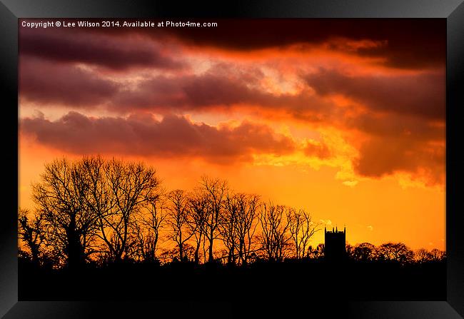 Barrow upon Humber Church at Sunset Framed Print by Lee Wilson