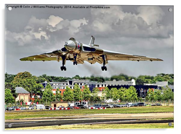  Vulcan To The Skies Landing - Farnborough 2014 Acrylic by Colin Williams Photography