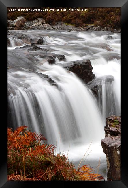  Glen Coe Waterfalls (portrait) Framed Print by Jane Braat