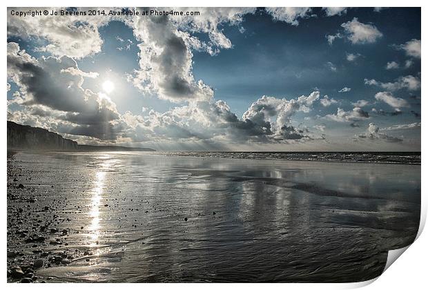 cliffs of Dieppe Print by Jo Beerens