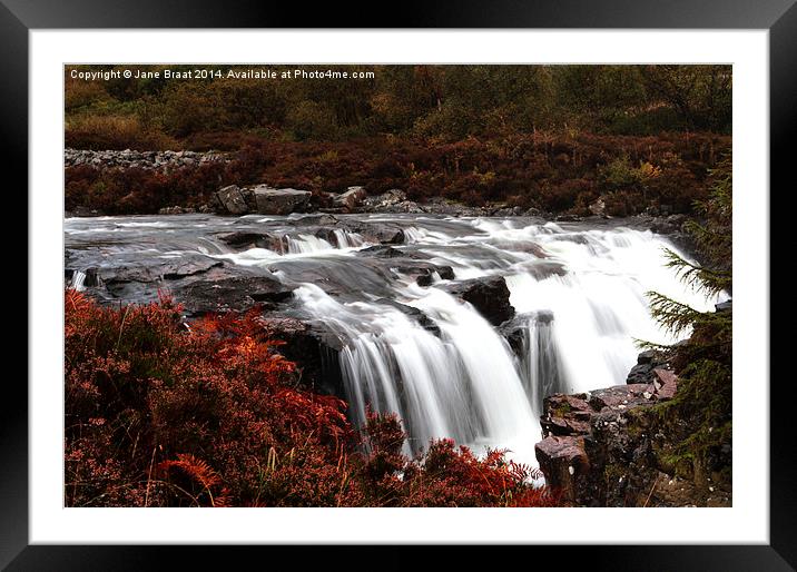 Glen Coe Waterfalls Framed Mounted Print by Jane Braat