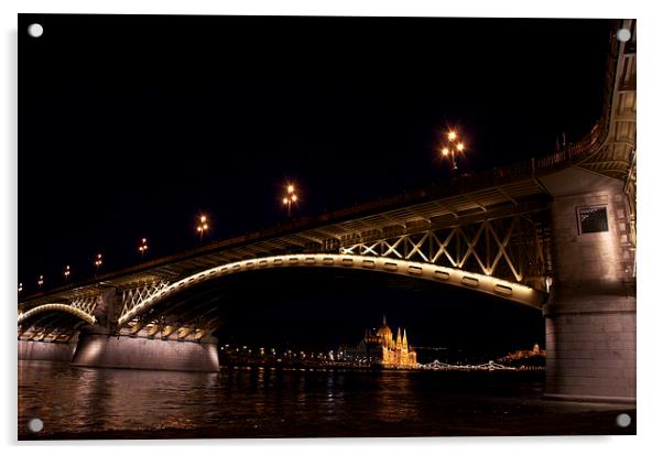 St Katherine's Bridge over the Blue Danube Acrylic by steven kilmartin