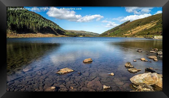 Geirionydd Lake  Framed Print by Adrian Evans