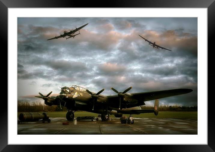 The Avro Lancaster Trio Framed Mounted Print by Jason Green