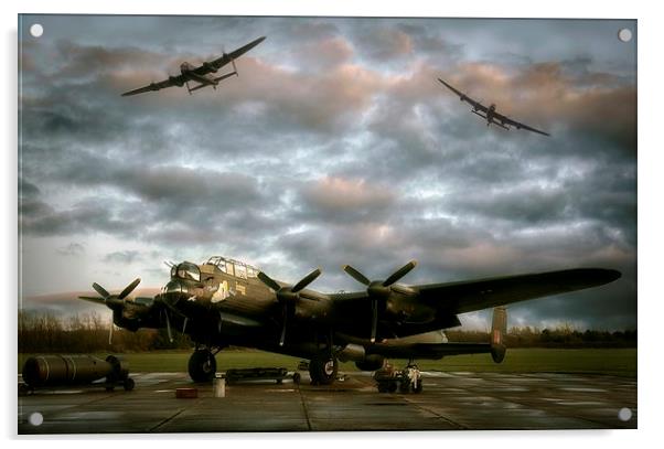 The Avro Lancaster Trio Acrylic by Jason Green