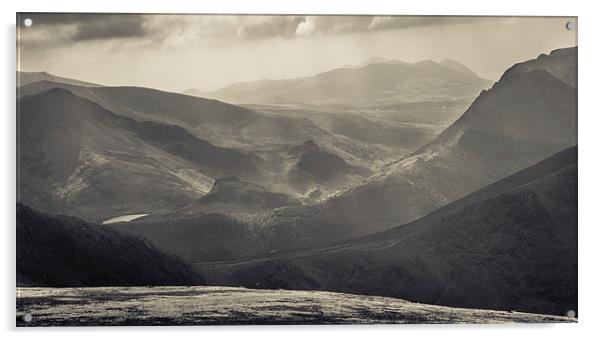 Mountains of snowdonia national park Acrylic by Gopal Krishnan