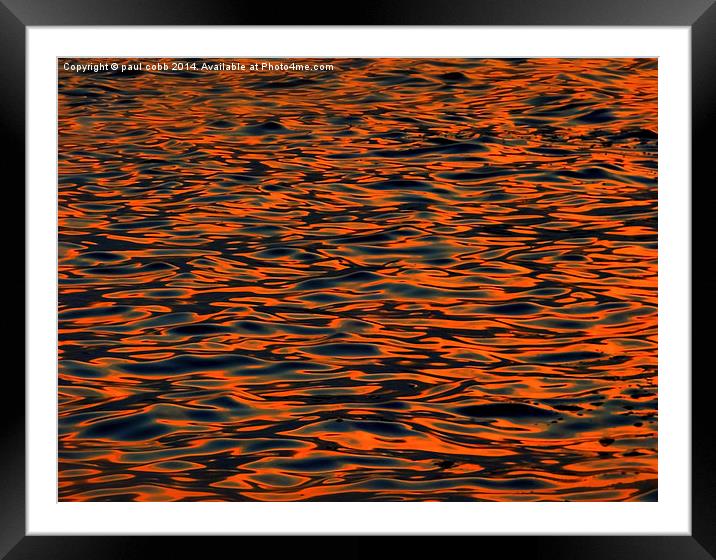  Ripples Framed Mounted Print by paul cobb