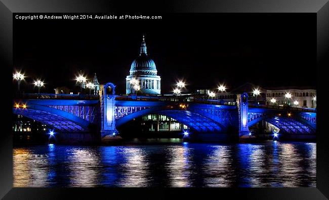  St Paul's Cathedral and Southwark Bridge, London Framed Print by Andrew Wright