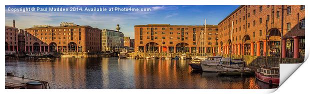  Albert Dock Panorama - Liverpool Print by Paul Madden