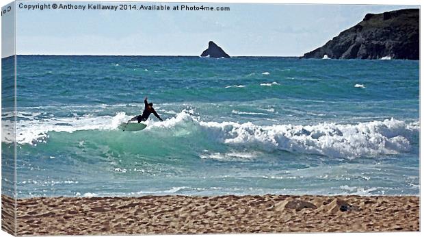  SURFS UP Canvas Print by Anthony Kellaway