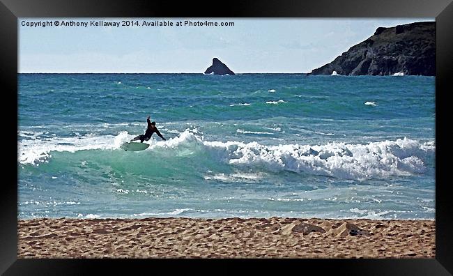  SURFS UP Framed Print by Anthony Kellaway