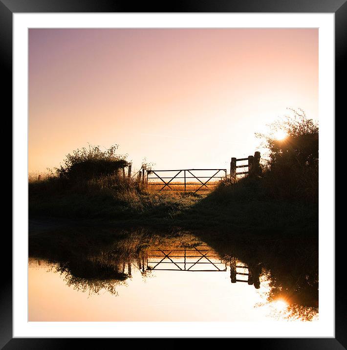 Serene Sunrise in Scotland Framed Mounted Print by Les McLuckie