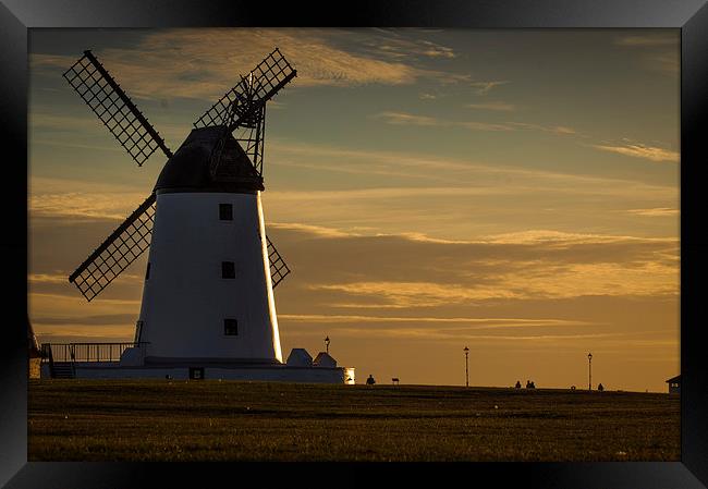  Lytham Windmill at Sunset Framed Print by Chris Walker