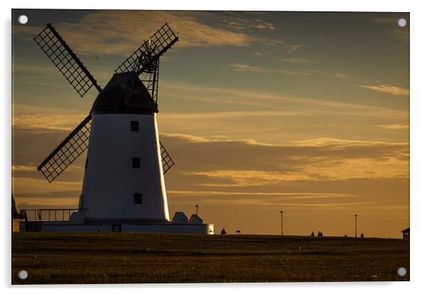  Lytham Windmill at Sunset Acrylic by Chris Walker