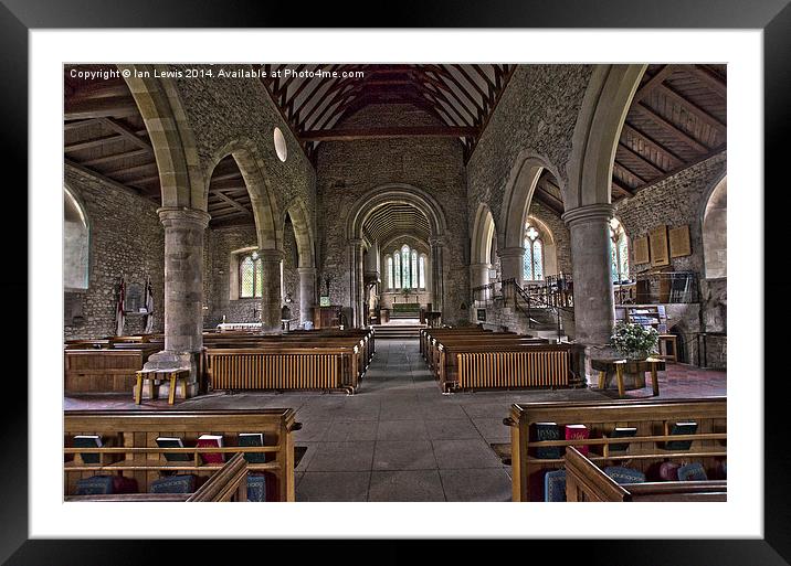  Holy Trinity Church Bosham Framed Mounted Print by Ian Lewis