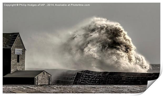  Roaring Wave Print by Philip Hodges aFIAP ,