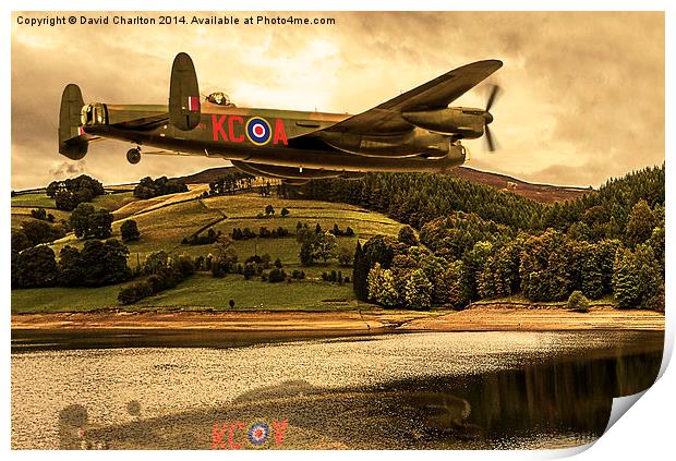 Avro Lancaster (Thumper PA474) Print by David Charlton
