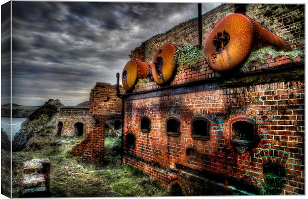  Abandoned Brickworks, Porth Wen, Anglesey, Wales, Canvas Print by Mal Bray