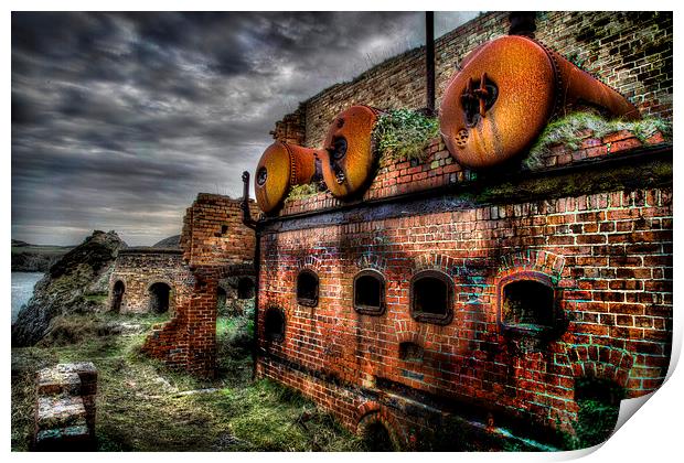  Abandoned Brickworks, Porth Wen, Anglesey, Wales, Print by Mal Bray