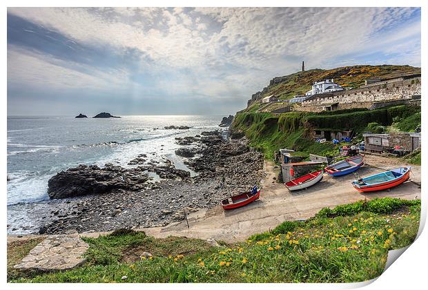 Cape Cornwall View Print by Andrew Ray