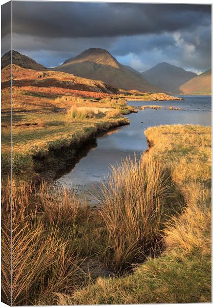 Evening Light (Wast Water)  Canvas Print by Andrew Ray